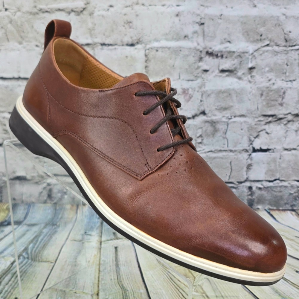 Amberjack The Original Hybrid Shoe Mens 9 M Brown Leather Comfort Dress Sneakers